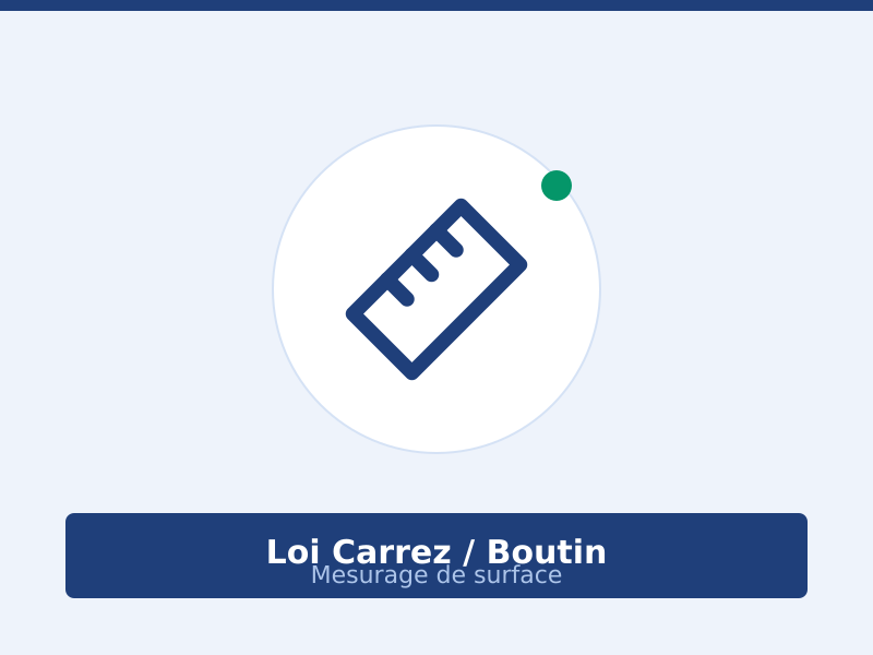 Mesurage loi Carrez & loi Boutin